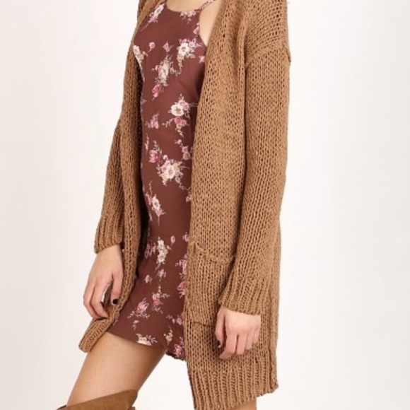 Free People Simply Sienna Cardigan Camel Size XS - Picture 1 of 12